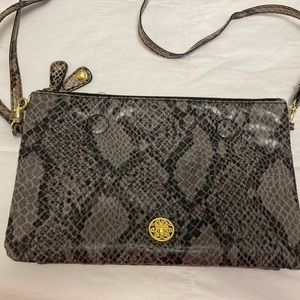 Genuine Snakeskin Crossbody Bag with Two Different Coloured Sides